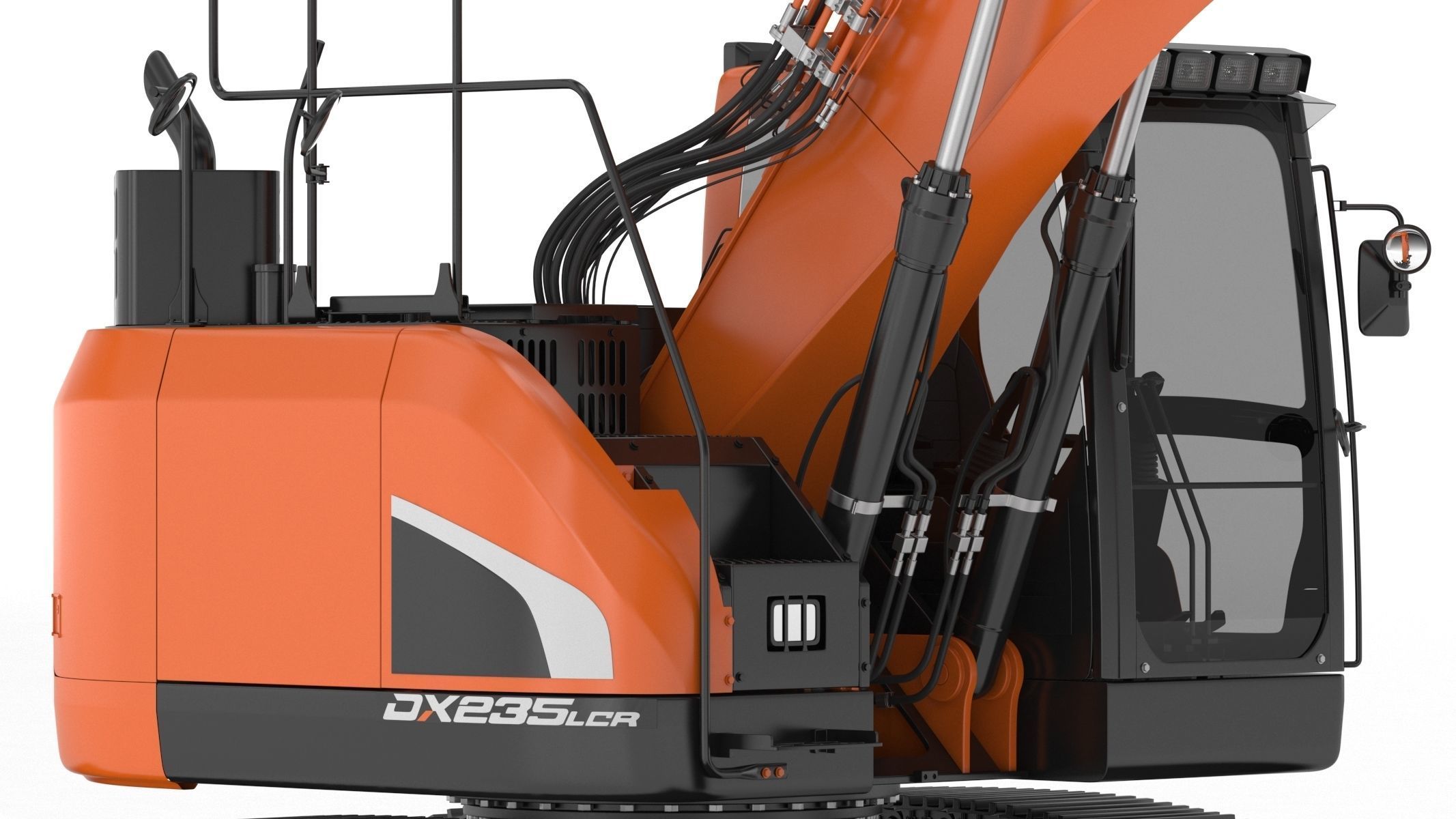Doosan DX235LCR-5 Crawler Excavator 3D model_16