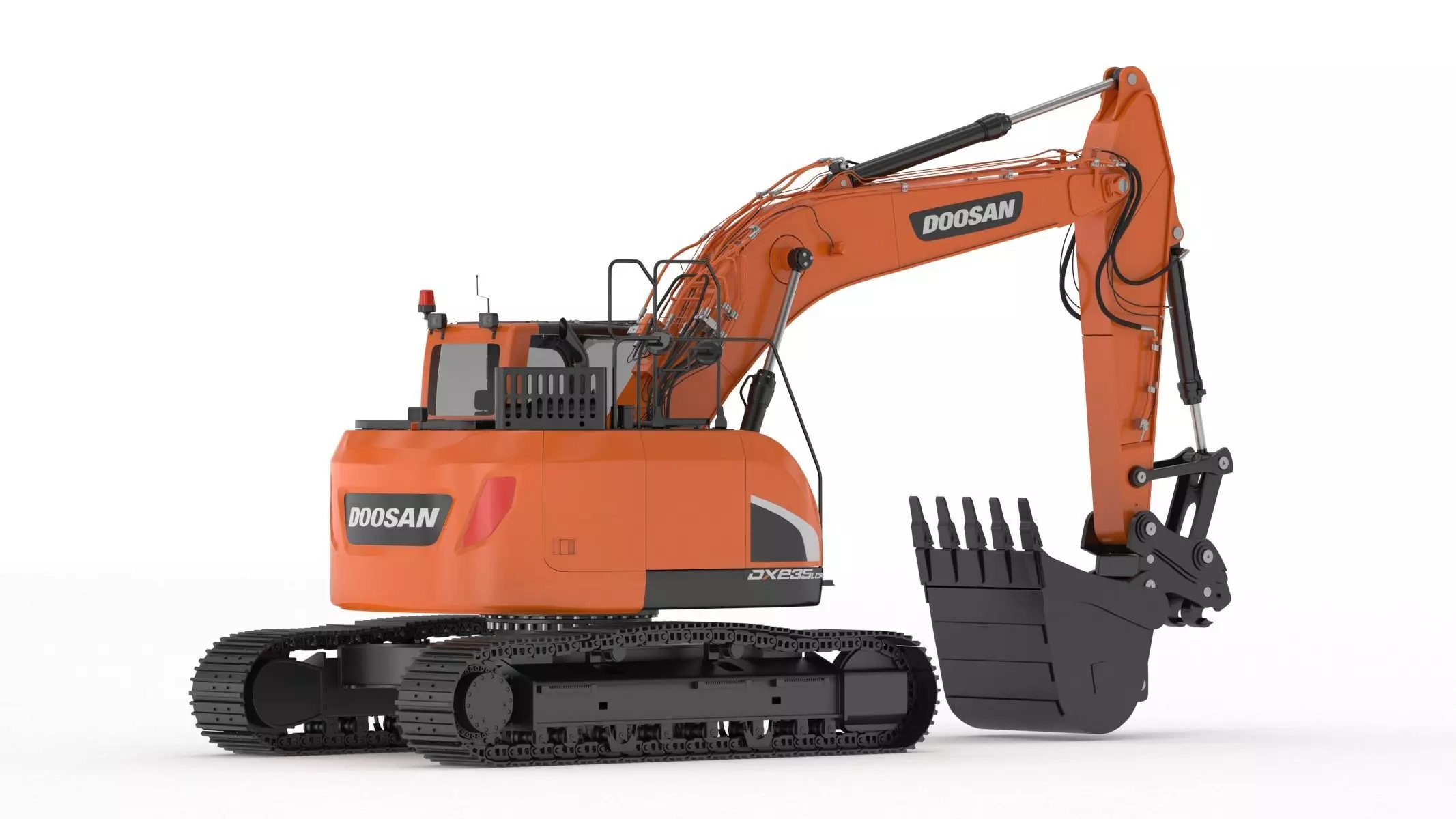 Doosan DX235LCR-5 Crawler Excavator 3D model_0