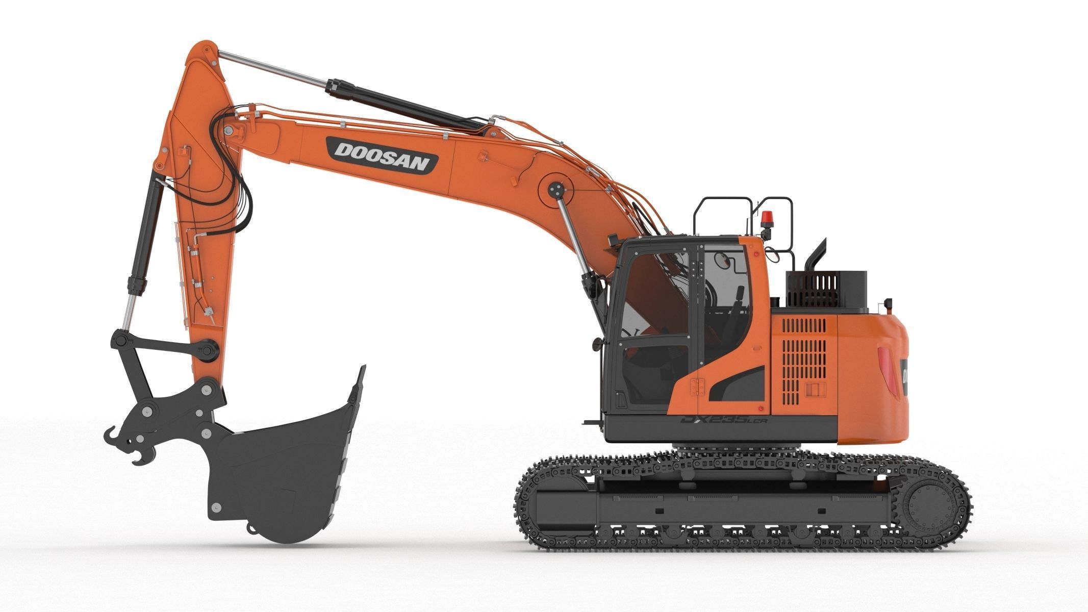 Doosan DX235LCR-5 Crawler Excavator 3D model_3