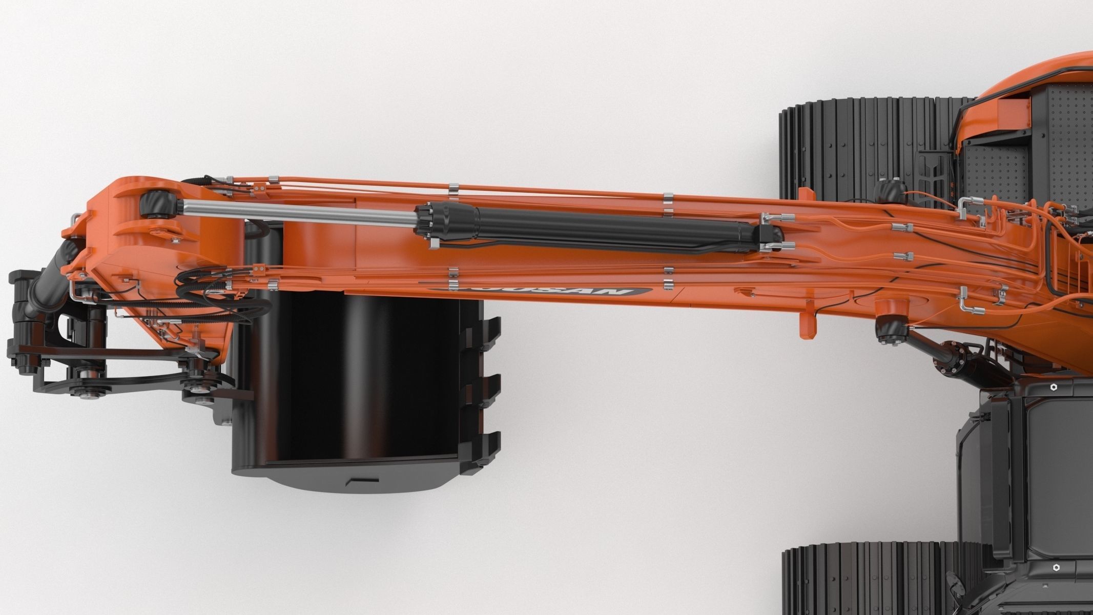 Doosan DX235LCR-5 Crawler Excavator 3D model_19