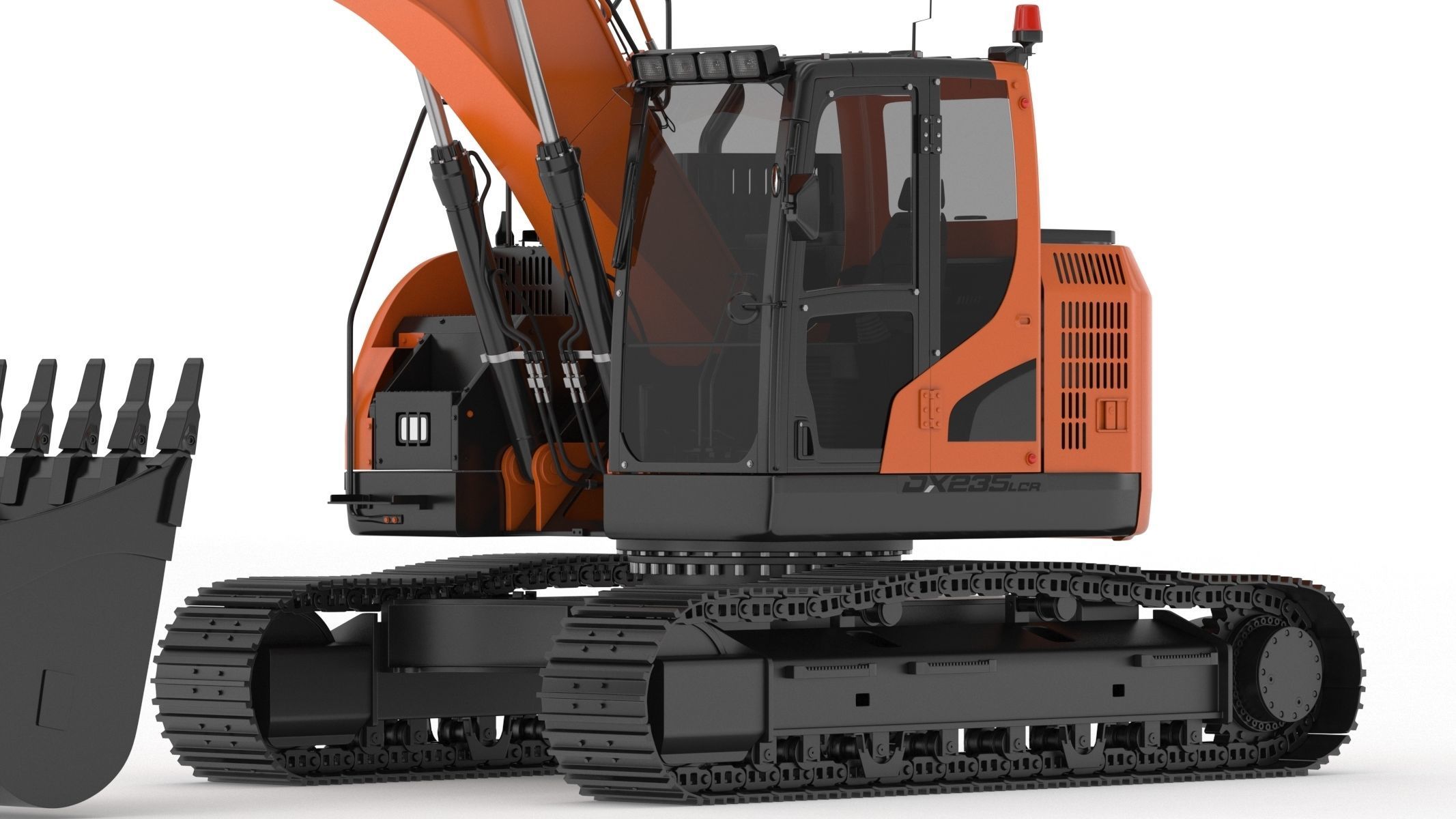 Doosan DX235LCR-5 Crawler Excavator 3D model_14