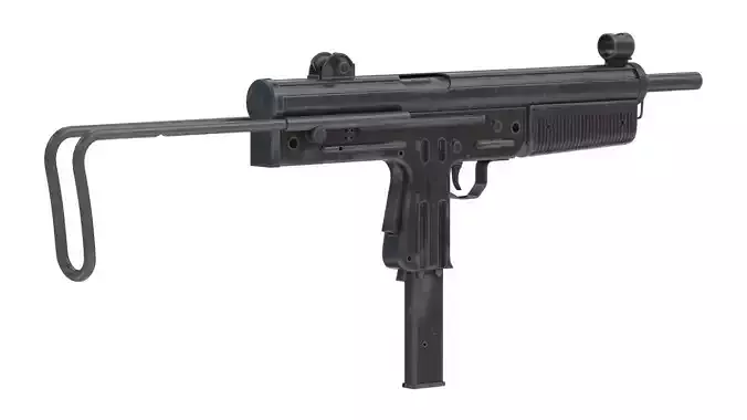 FMK 3 Submachine Gun Low Poly PBR Realistic Low-poly 3D model