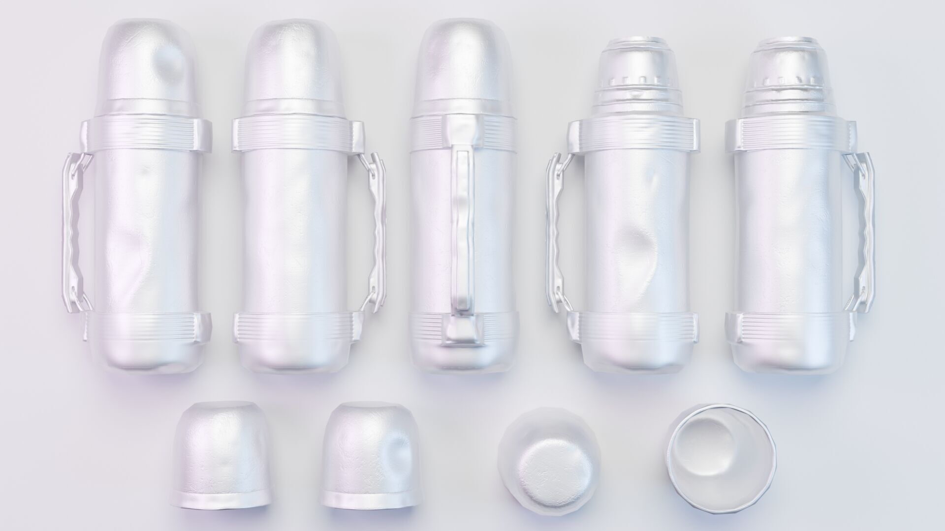 Thermos Coffee Flask Low-poly 3D model_18