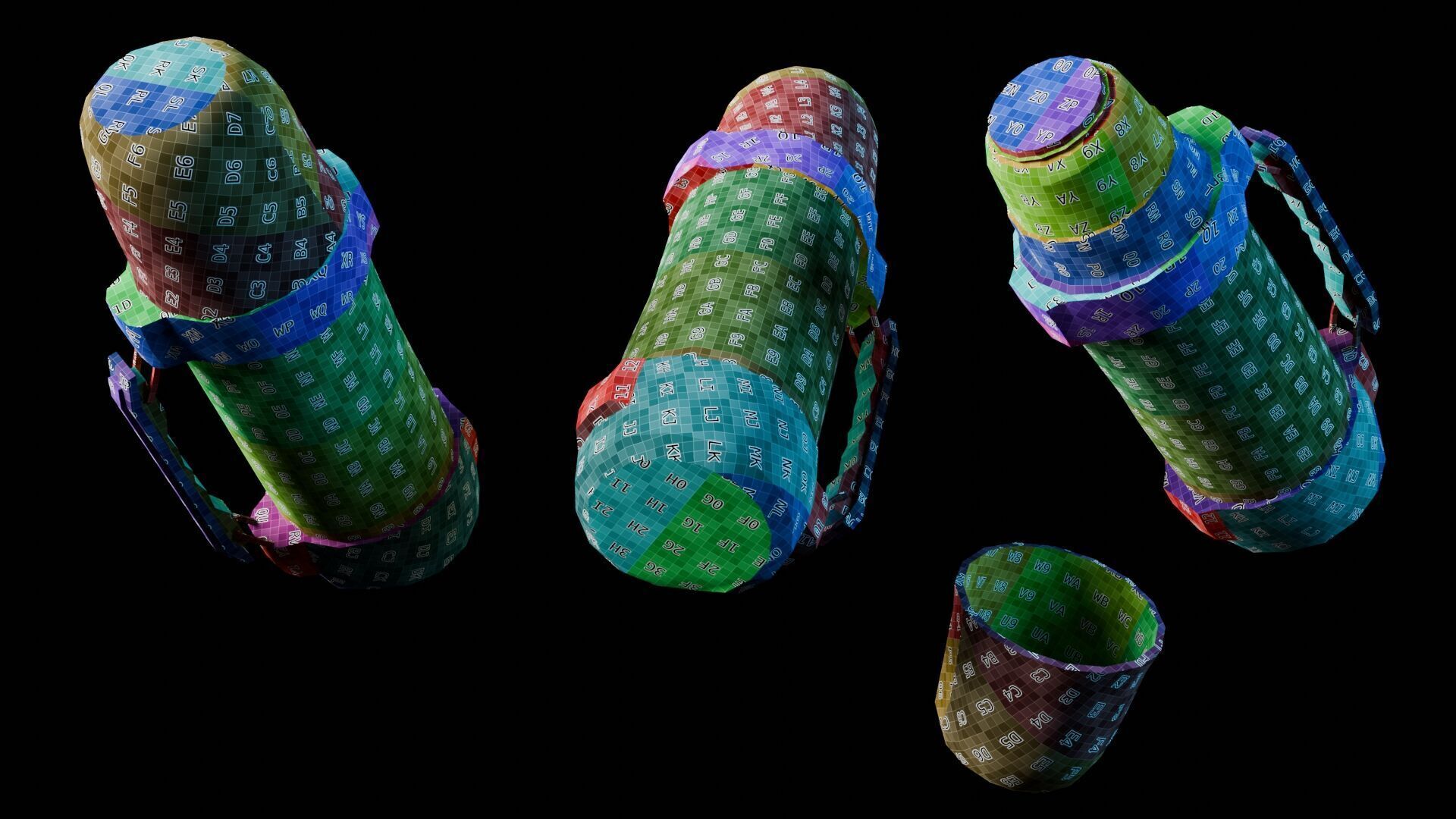 Thermos Coffee Flask Low-poly 3D model_25