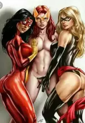 Spider woman- Jean grey and captain marvel