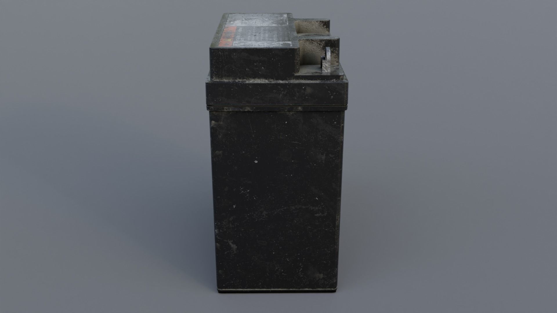Automotive Battery Low-poly 3D model_4