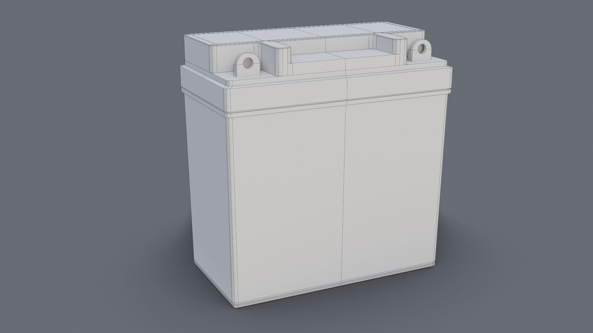 Automotive Battery Low-poly 3D model_8
