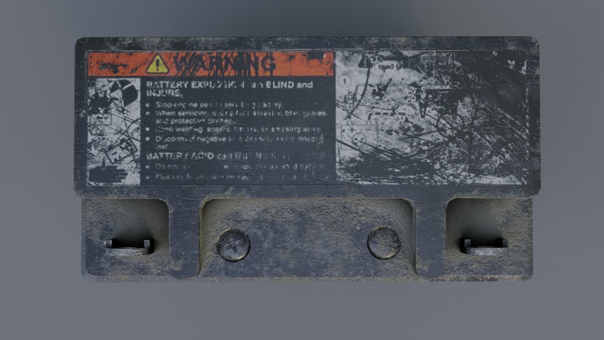 Automotive Battery Low-poly 3D model_6