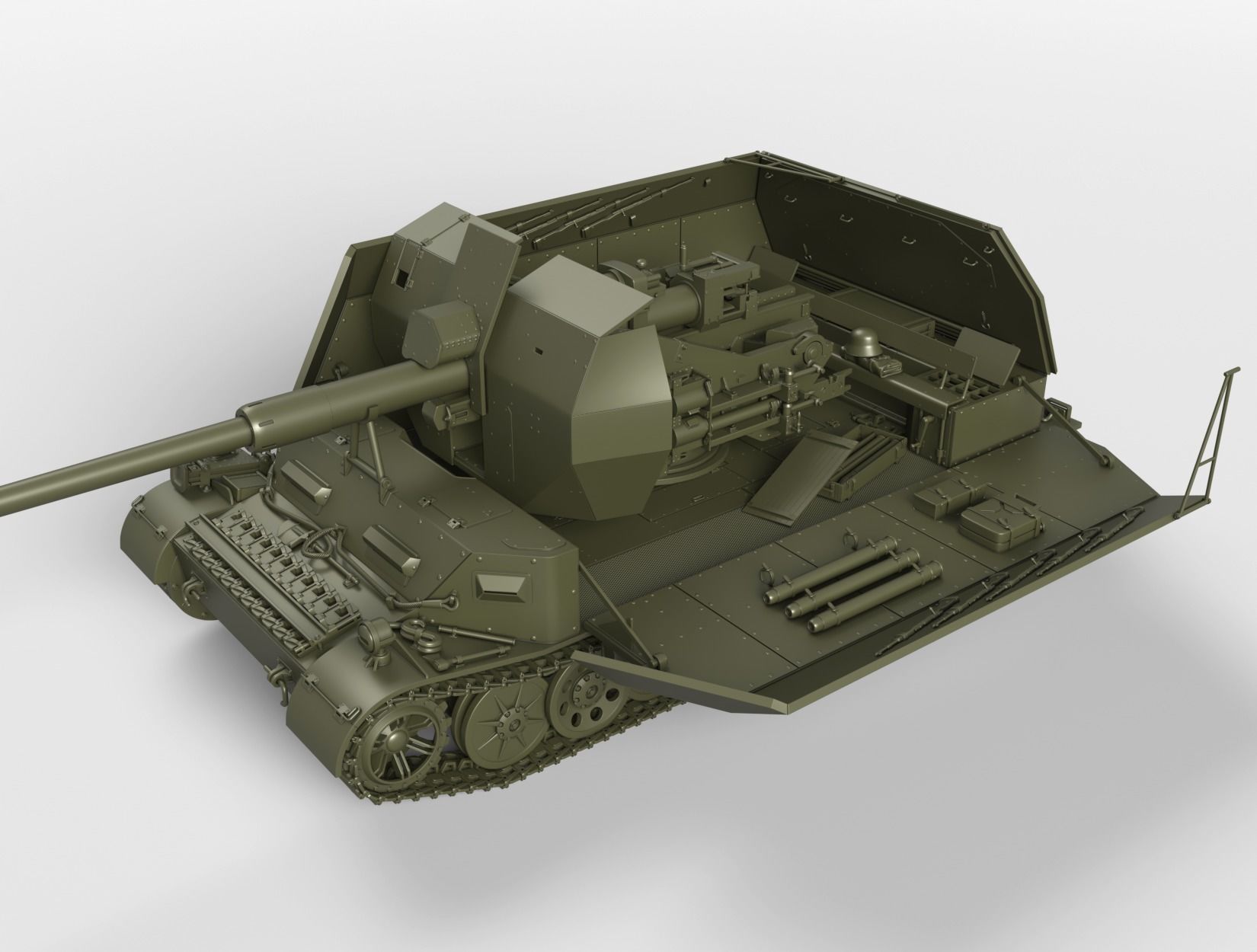 Versuchsflakwagen 8cm Flak auf Sonderfahrgestell 3D print model_3