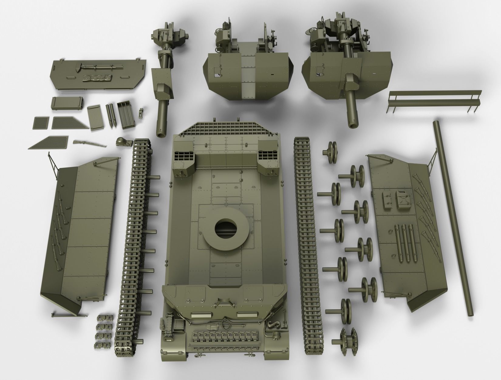 Versuchsflakwagen 8cm Flak auf Sonderfahrgestell 3D print model_11