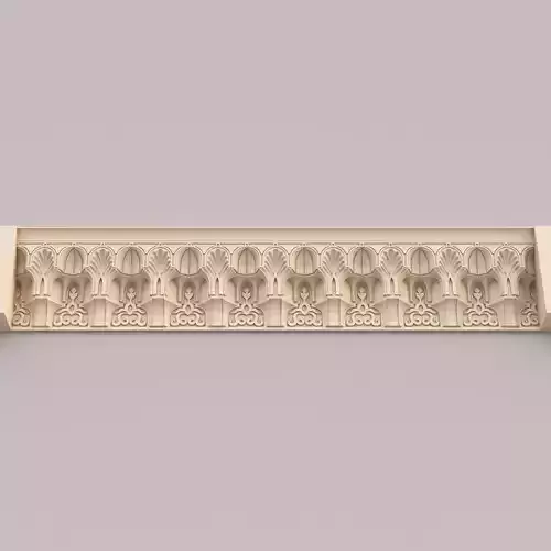 Classic Islamic Muqarnas Cornice 002 3D model