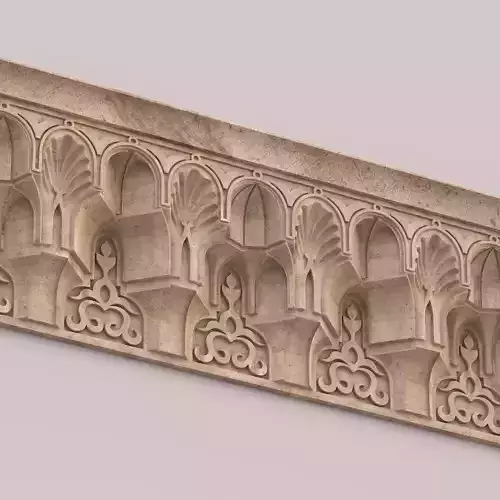Classic Islamic Muqarnas Cornice 002