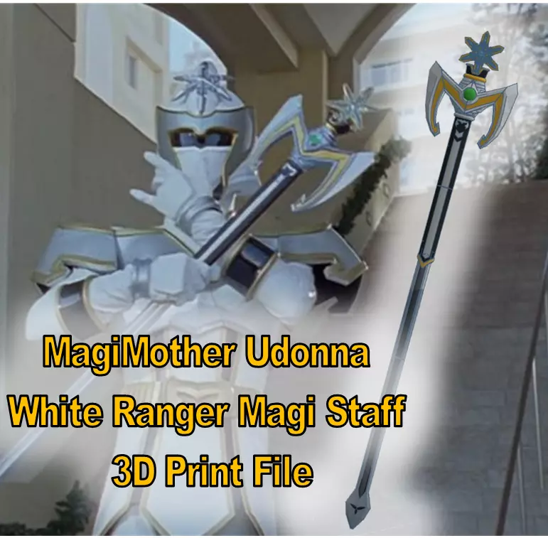 Magimother Udonna Mystic Force White Ranger - MagiStaff Weapon 3D print model