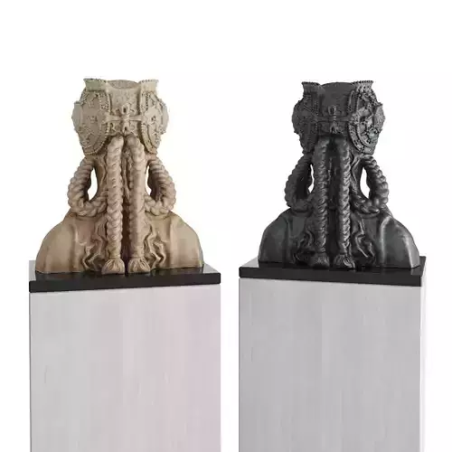 Ethnic bust female Low-poly 3D model