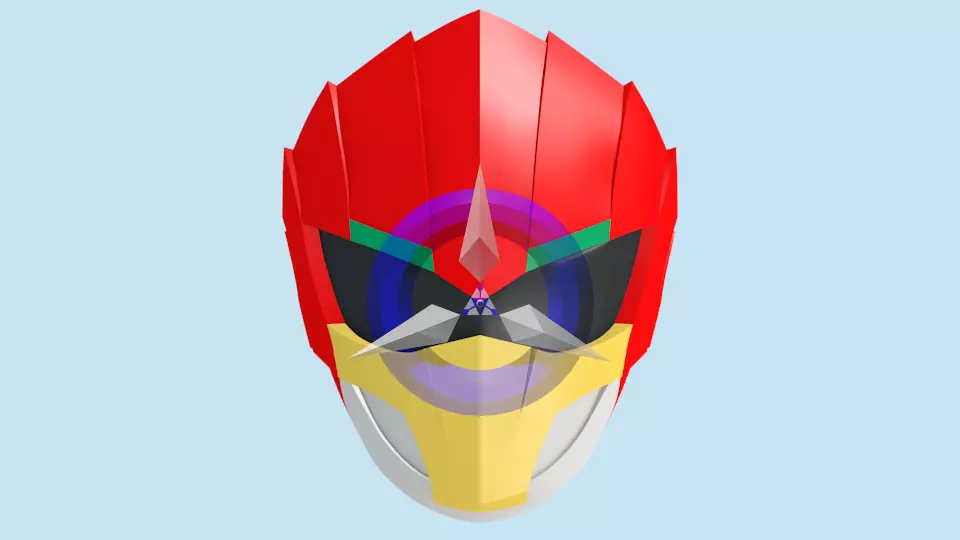 Zyuoh Eagle 3d Print Helmet 3D print model