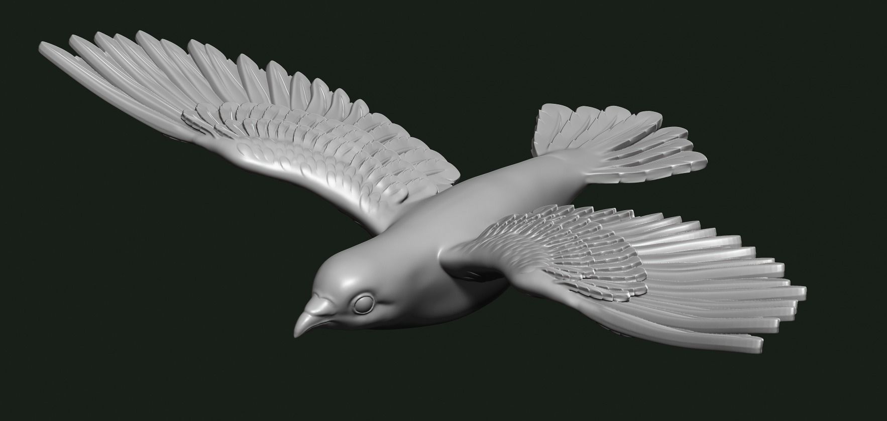 Dove pendant 3D print model_1
