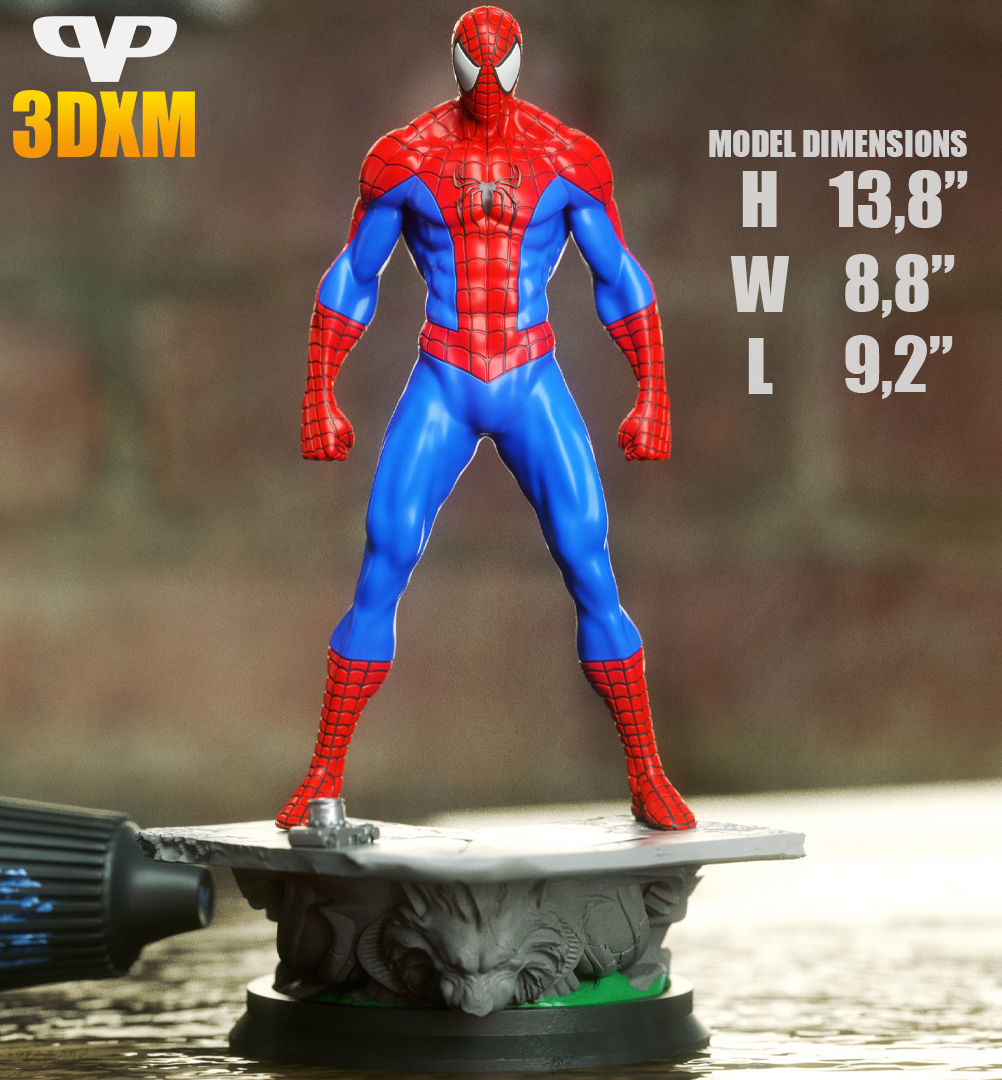Spider-Man STL for 3D Printing ChibiSTL 3DXM 3D print model_3