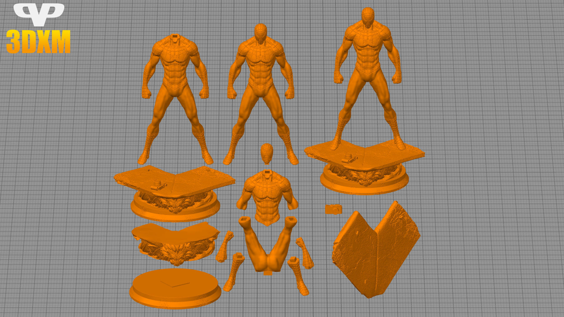 Spider-Man STL for 3D Printing ChibiSTL 3DXM 3D print model_1