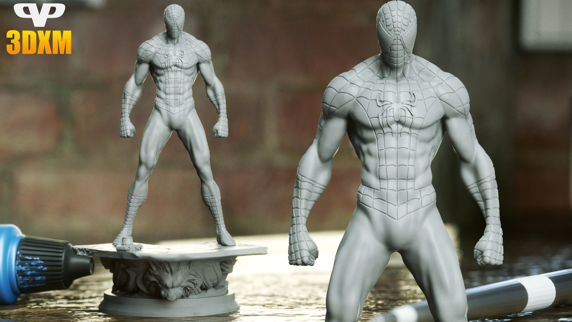 Spider-Man STL for 3D Printing ChibiSTL 3DXM 3D print model_2