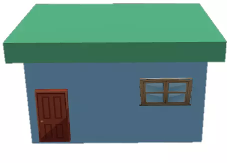 cartoon house 3d modal  Low-poly 3D model_0