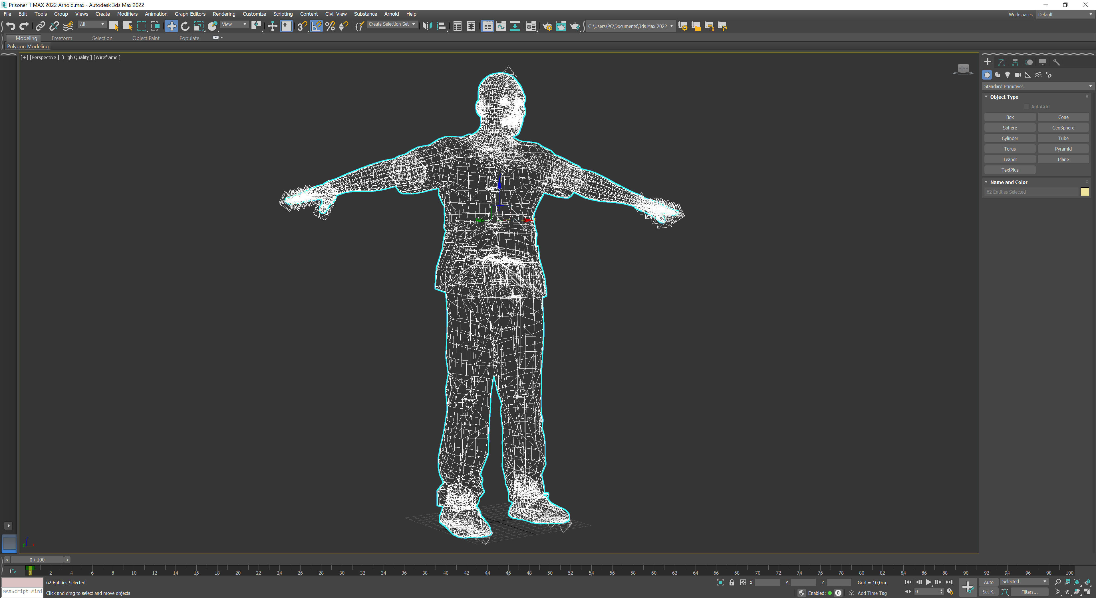 Prisioner 1 prisoner in orange uniform Low-poly 3D model_14
