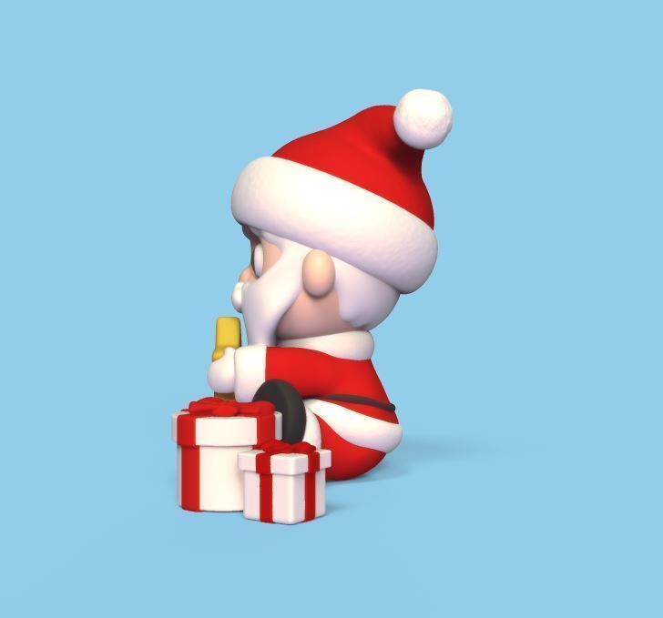 Santa Claus Star 3D print model_2