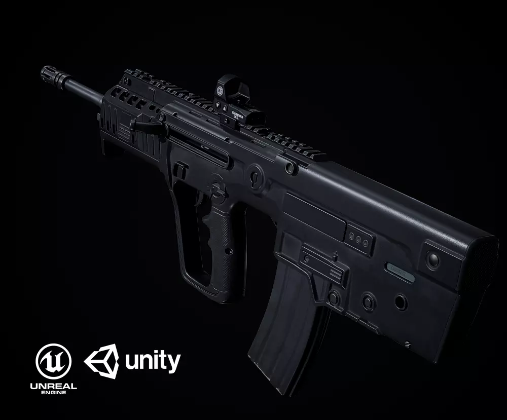 Tavor X95 PBR Low-poly 3D model_0