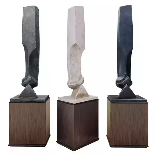 Modern stella sculpture Low-poly 3D model