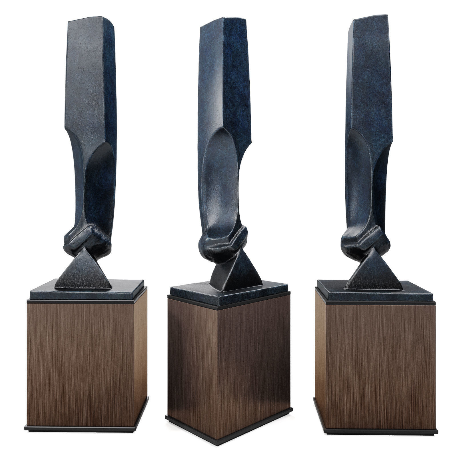 Modern stella sculpture Low-poly 3D model_3