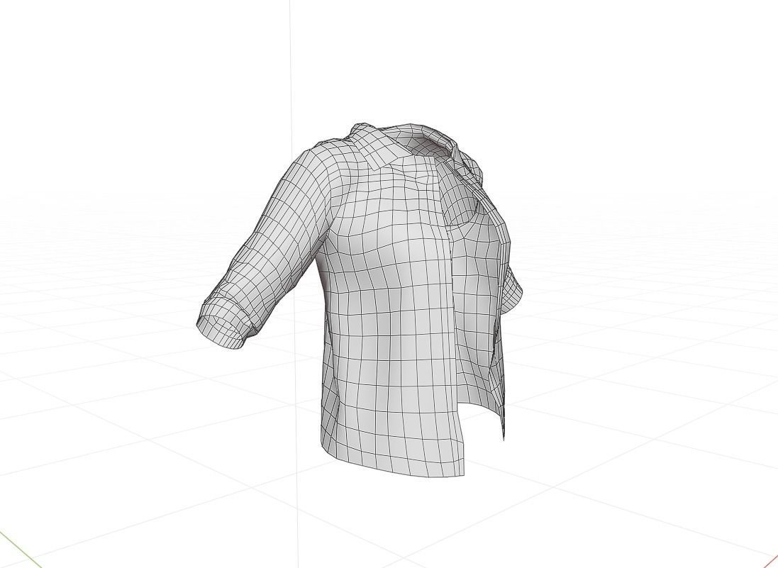 Jean jacket Low-poly 3D model_6