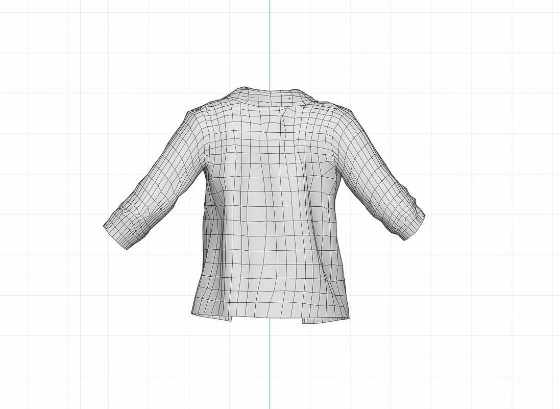 Jean jacket Low-poly 3D model_10