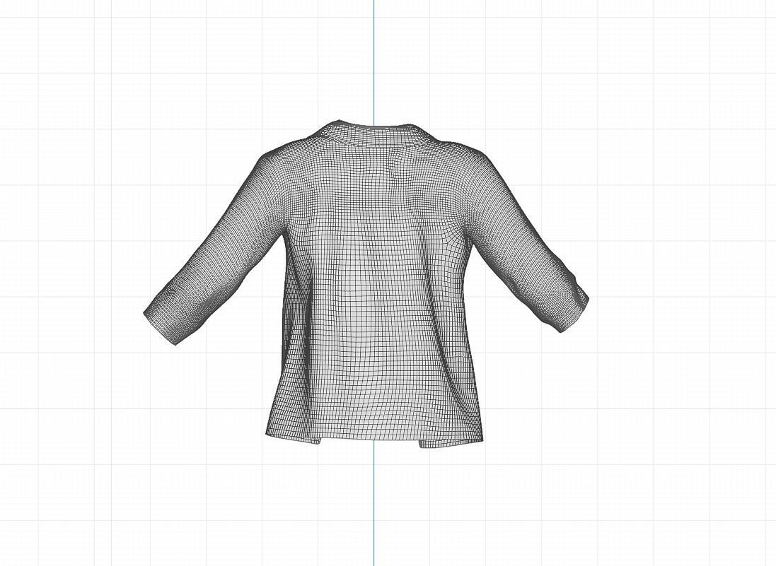 Jean jacket Low-poly 3D model_23