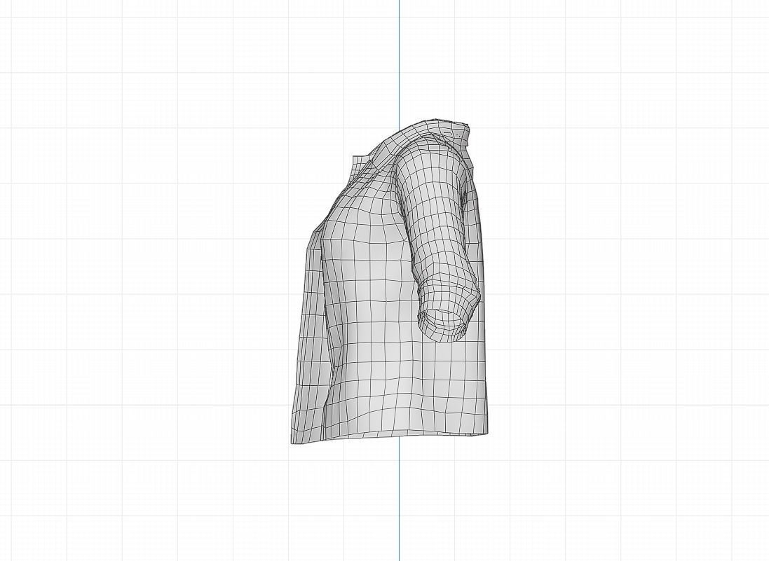 Jean jacket Low-poly 3D model_9