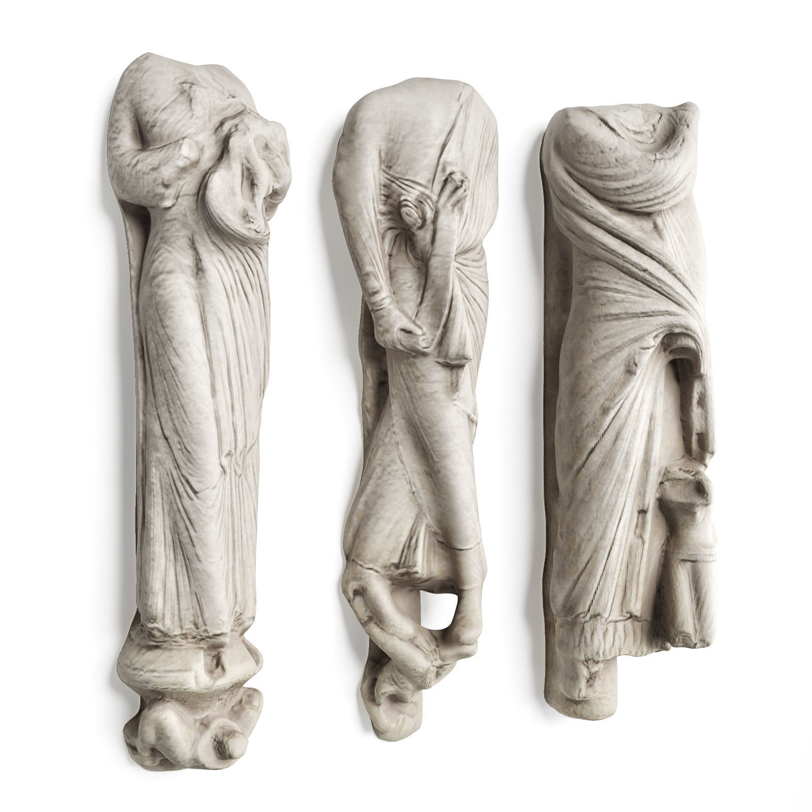 Wallmount Torses Low-poly 3D model_3