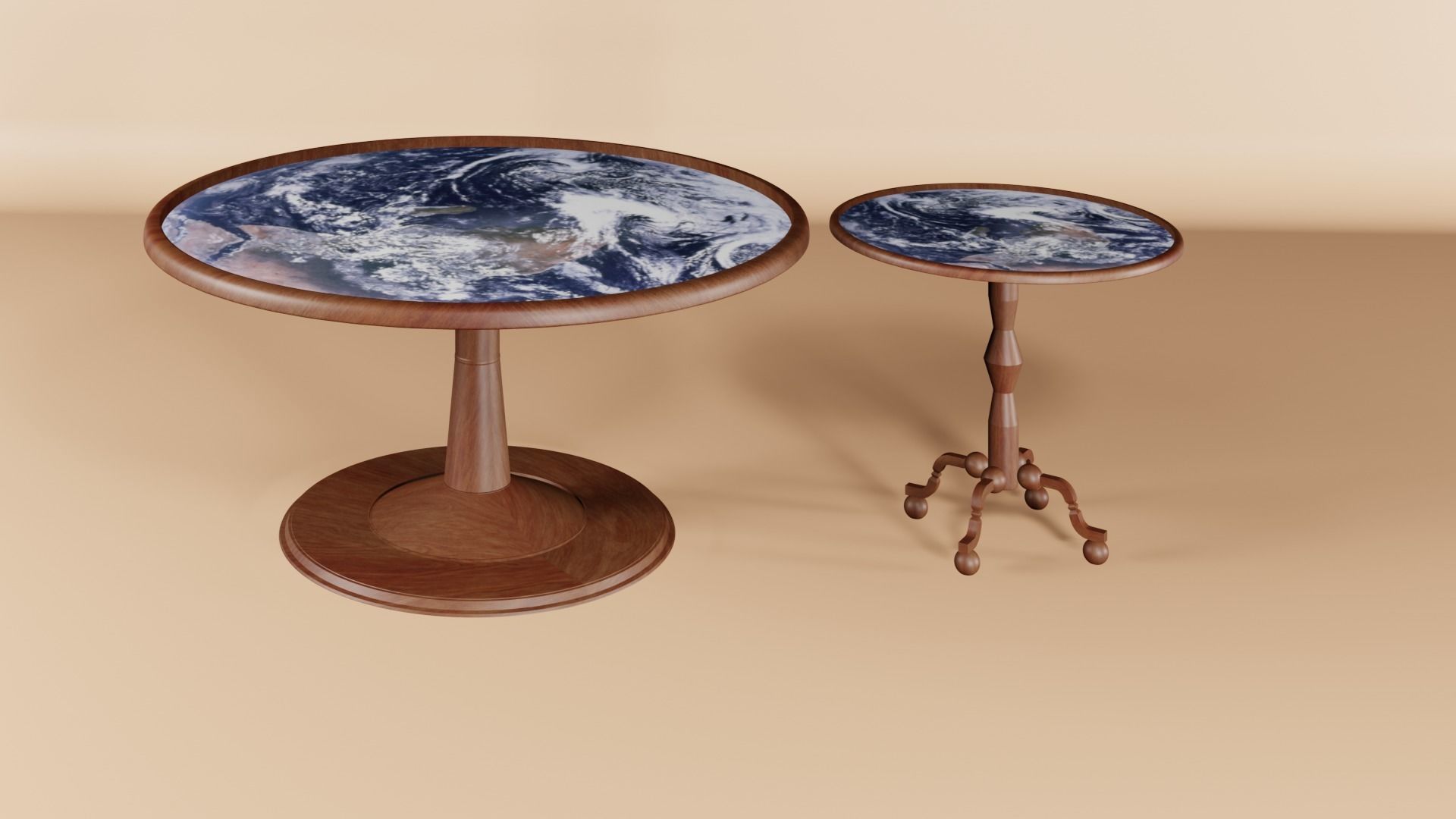 Wooden Table  3D model_1