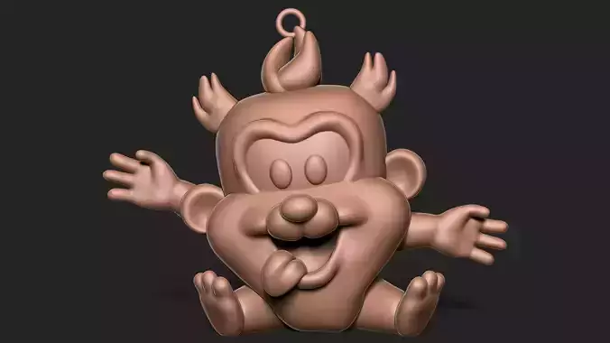 Tasmanian Devil Keychain - Looney Tunes 3D print model