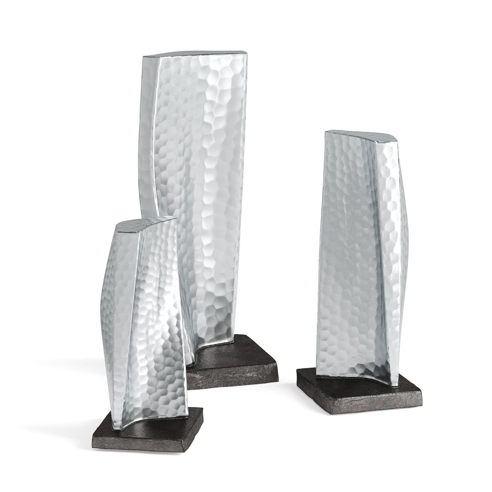 Twisted sail figure statue Low-poly 3D model_3