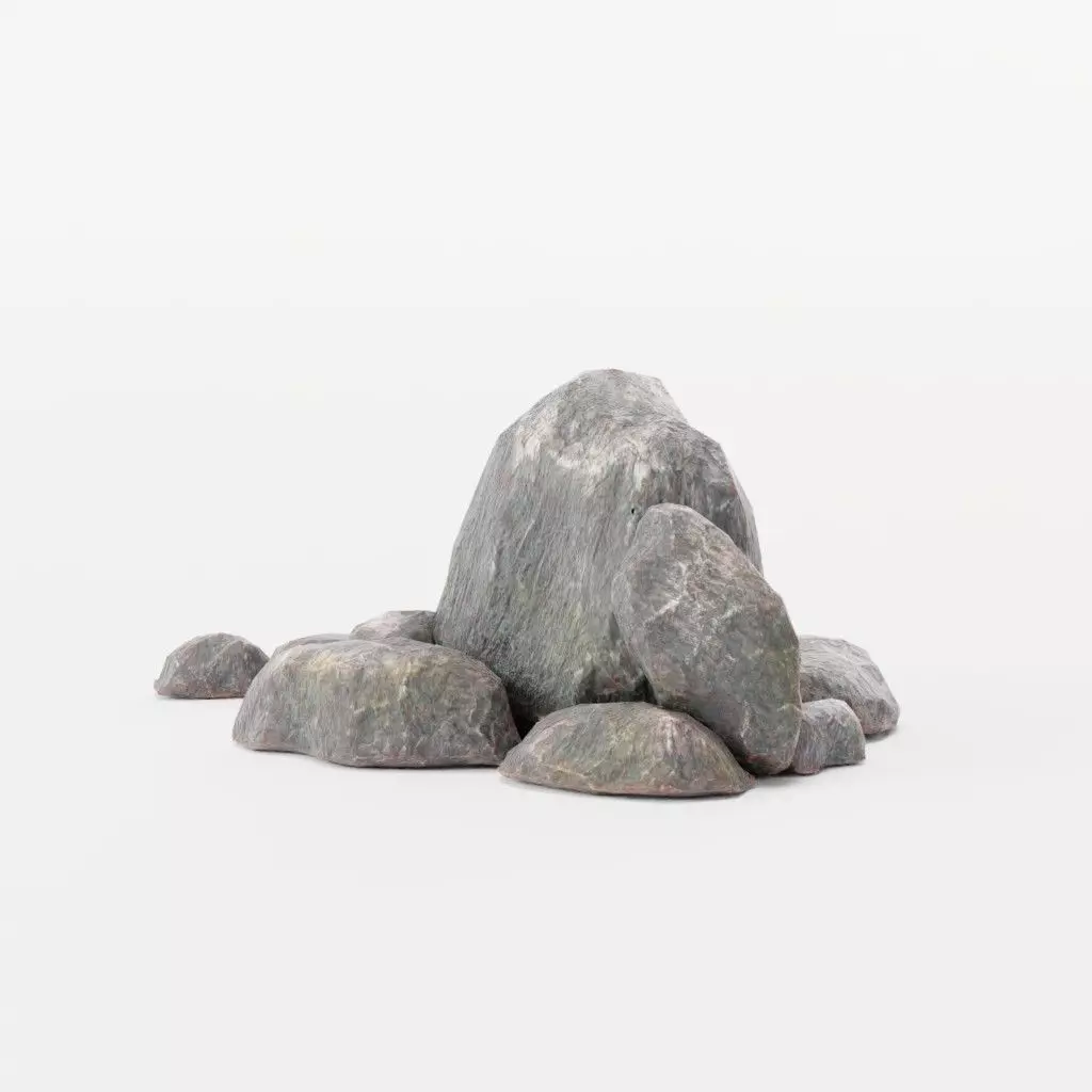 Rock Formation 1 - Stone Boulder Outcrop - Low Poly - Game Ready Low-poly 3D model_0