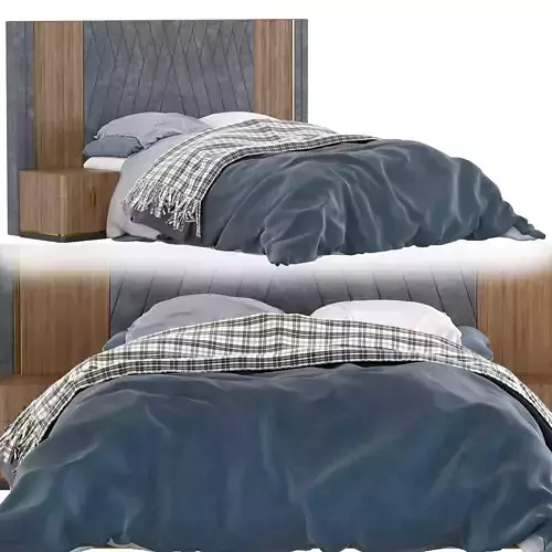 Batha Bed Low-poly 3D model