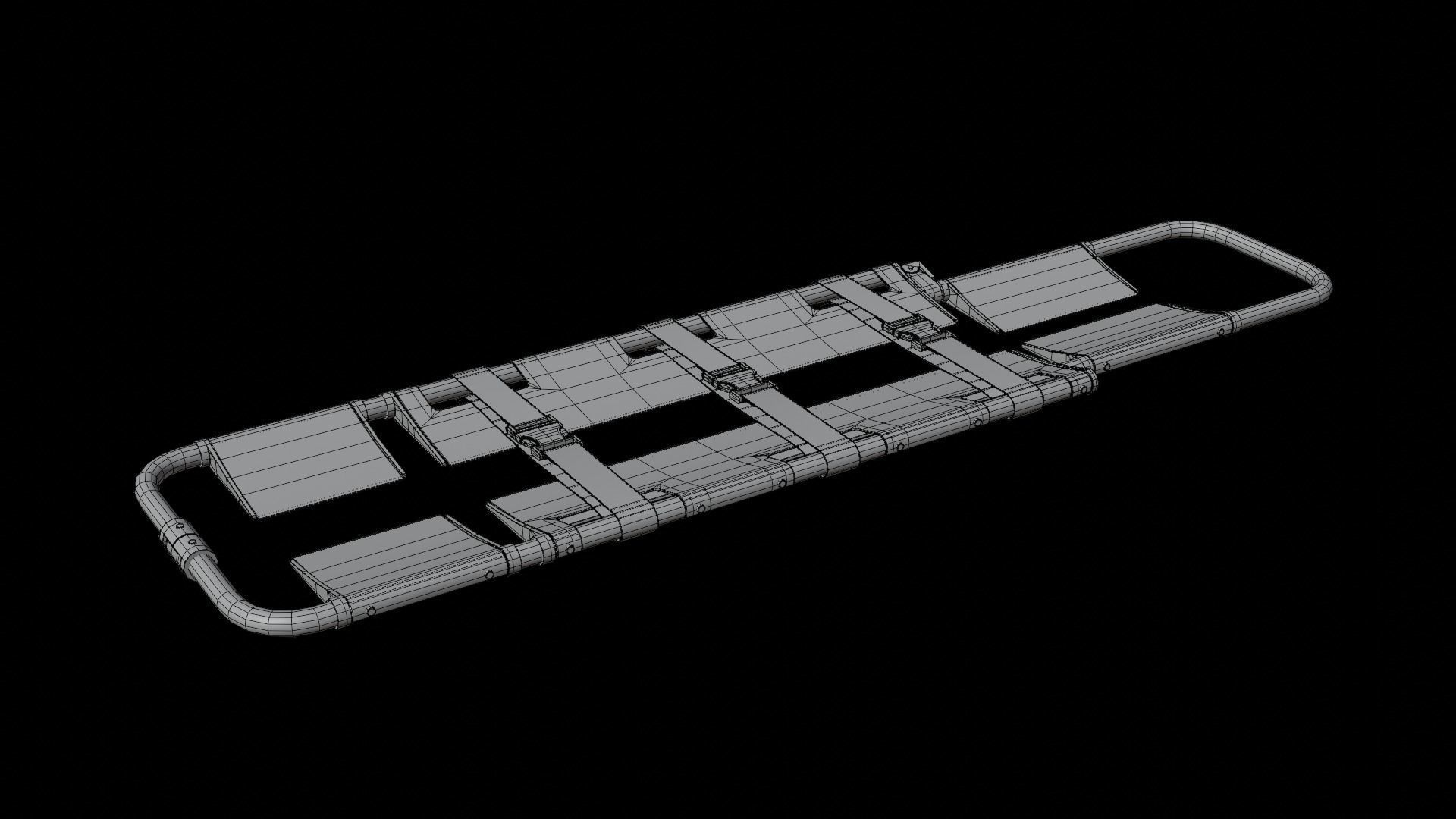 Scoop Stretcher Low-poly 3D model_16