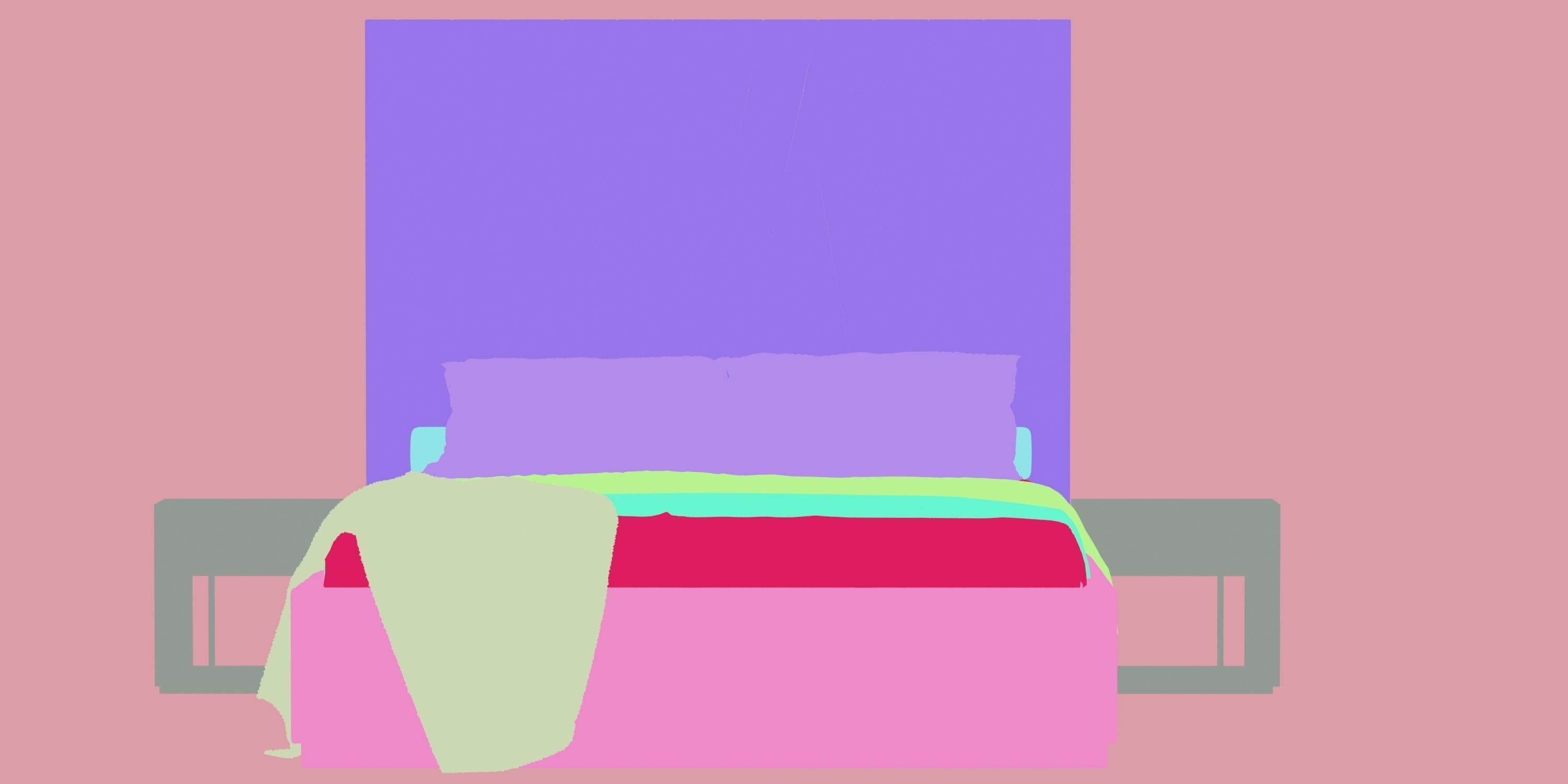 BATHA II BED Low-poly 3D model_10