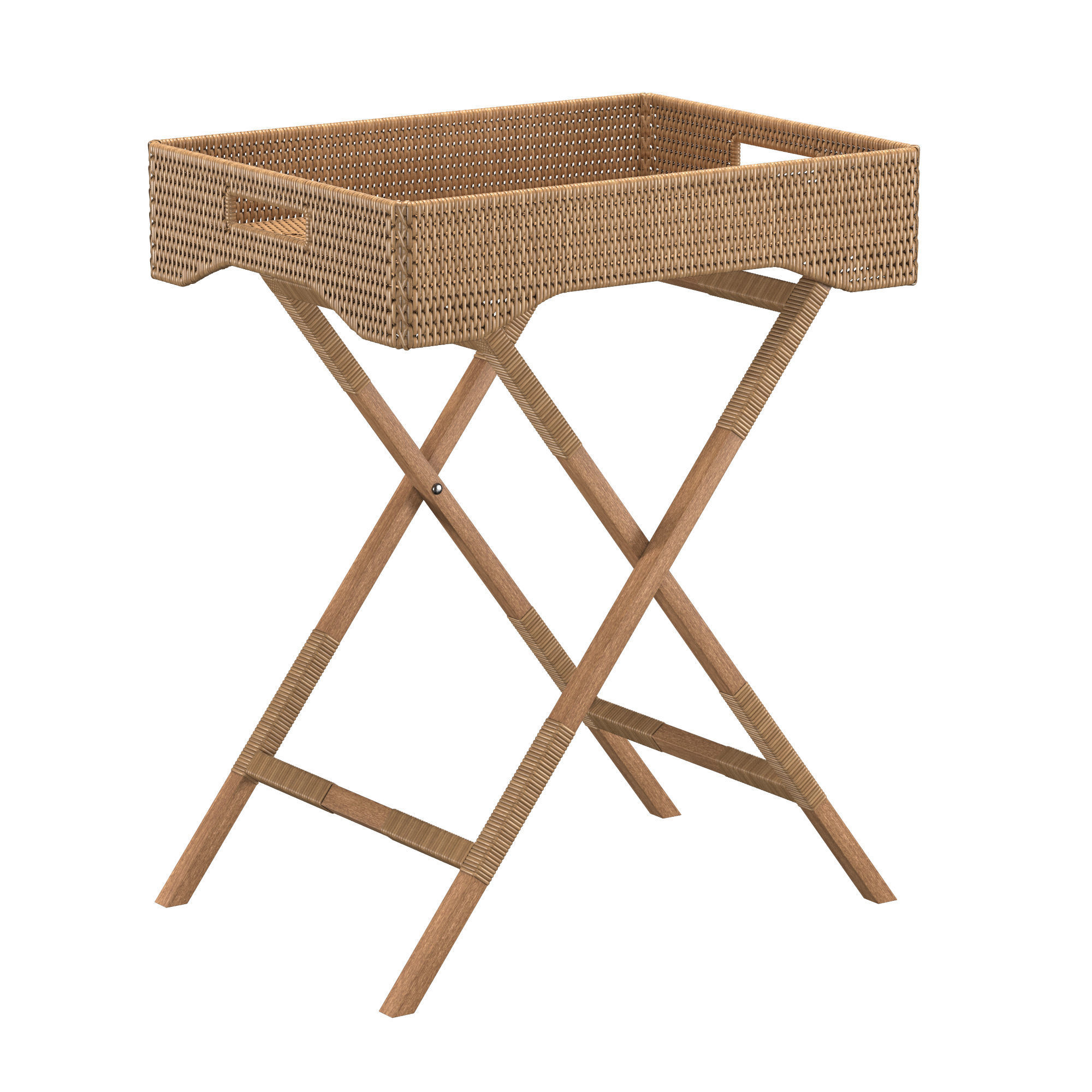 Butler Tray Table 3D model_1