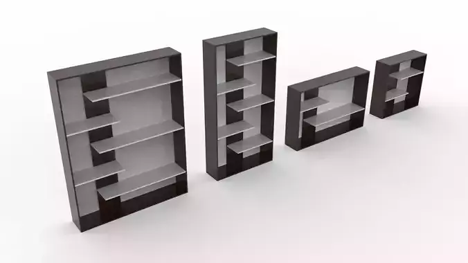 Bookcases with shelves