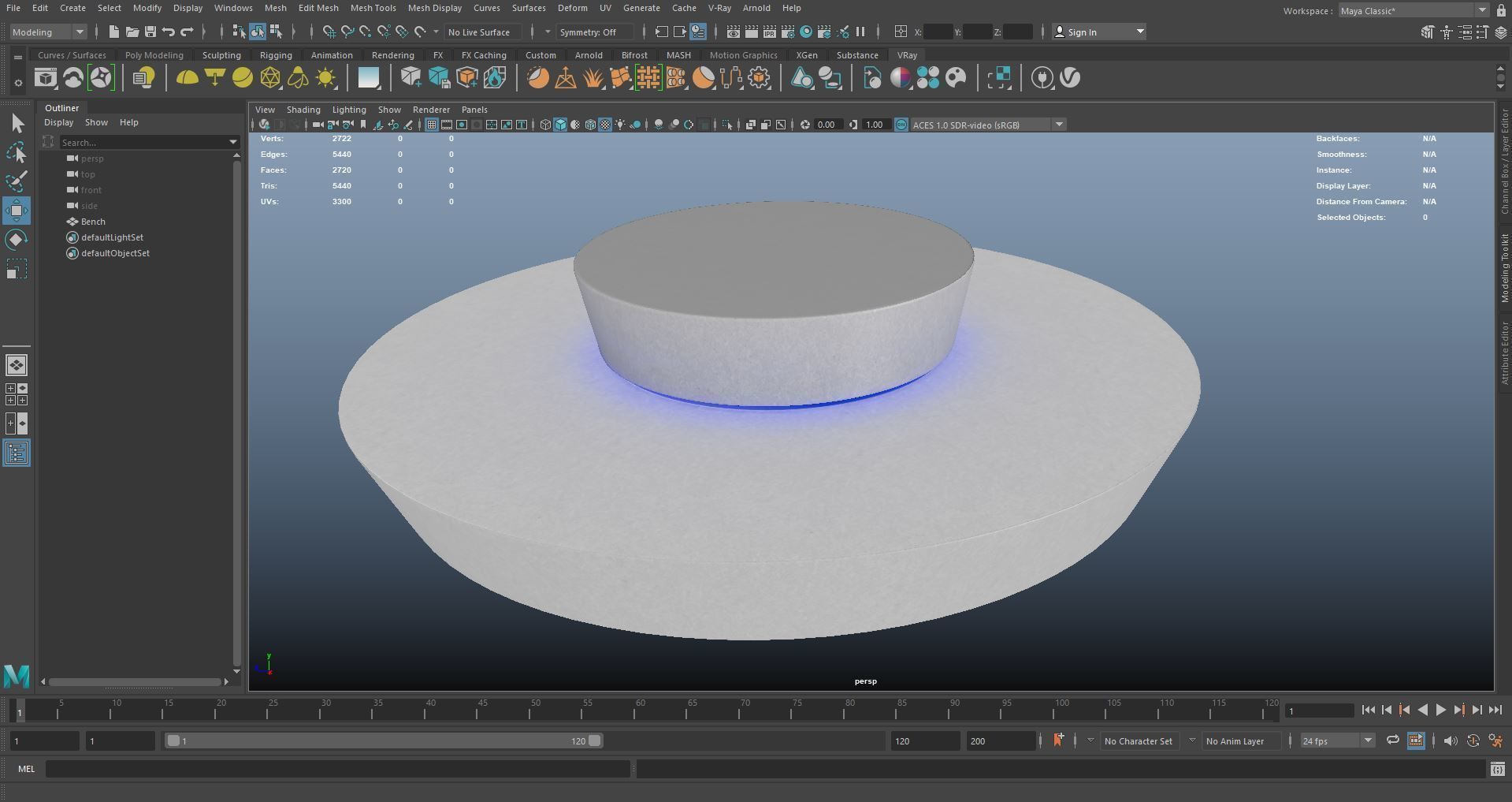 Modern Bench 3D Model AR VR PBR WebGL Low-poly 3D model_15