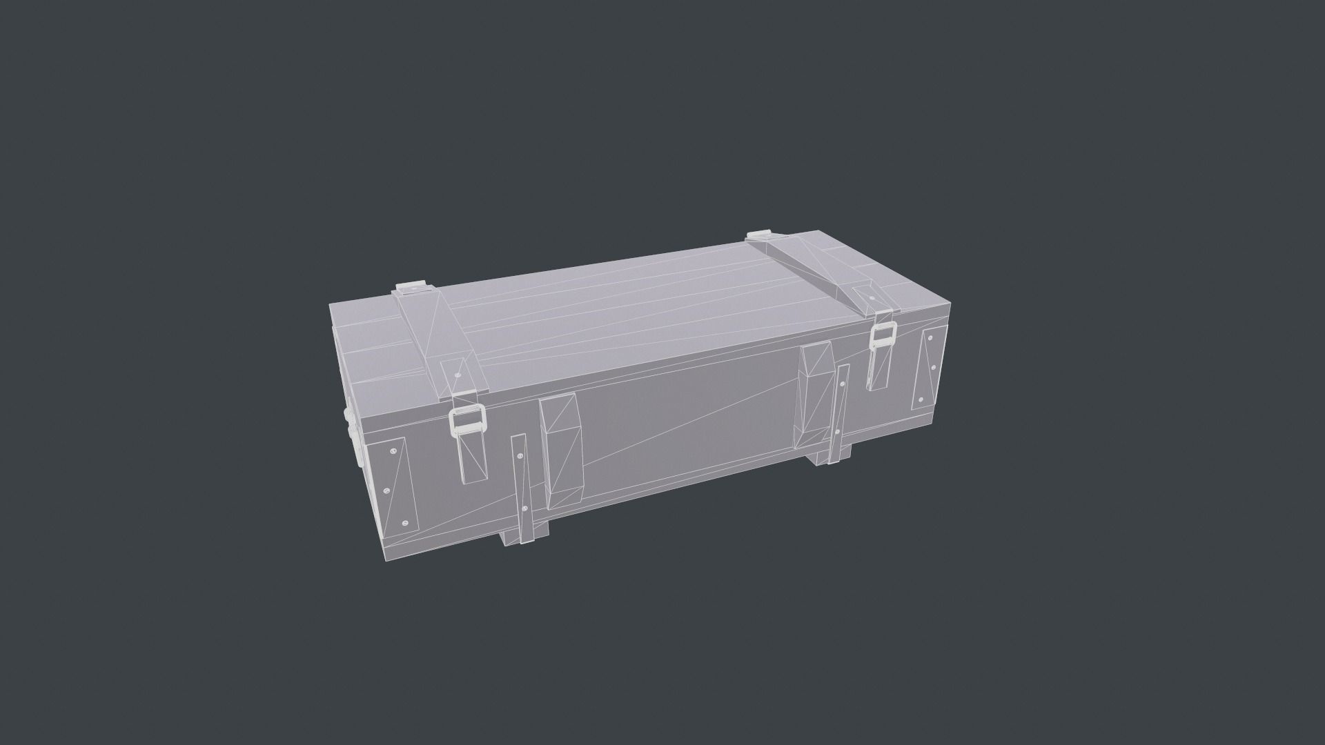Ammo Box Low-poly 3D model_8