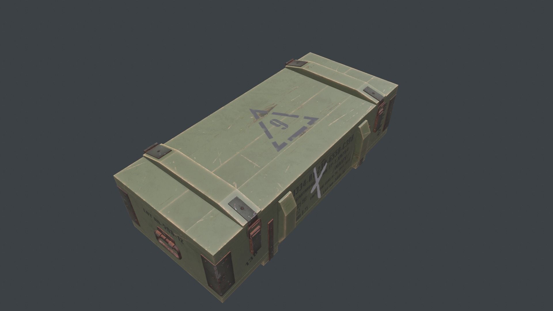 Ammo Box Low-poly 3D model_1