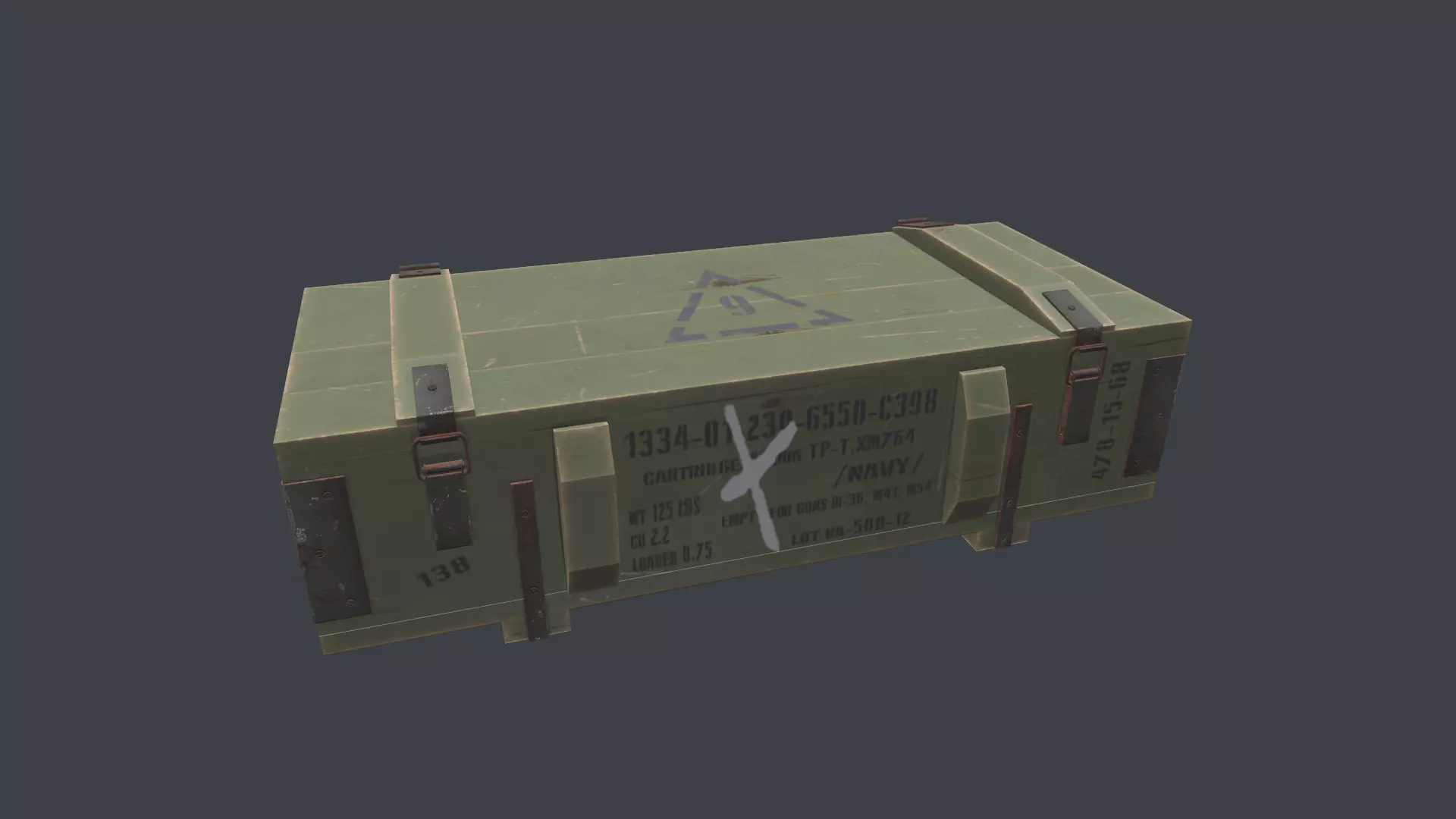Ammo Box Low-poly 3D model_0