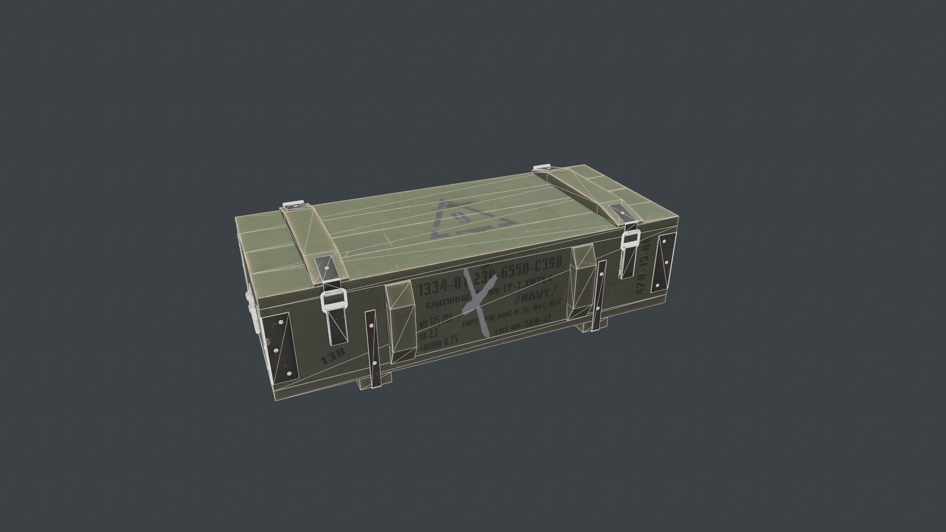Ammo Box Low-poly 3D model_7