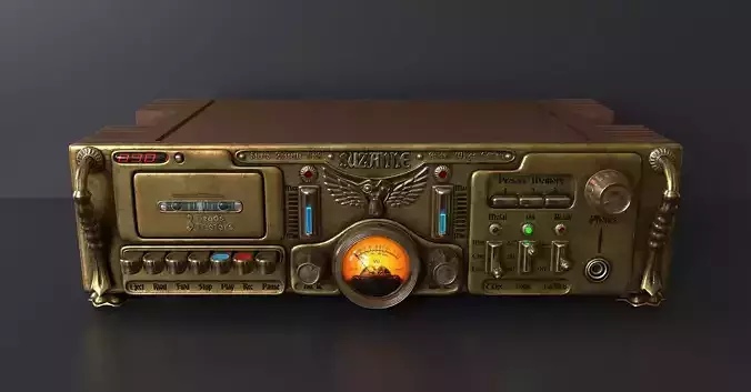 Steampunk style tape  deck 3D model