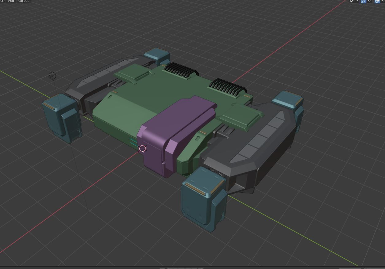 Cargo Drone Game ready Low-poly 3D model_12